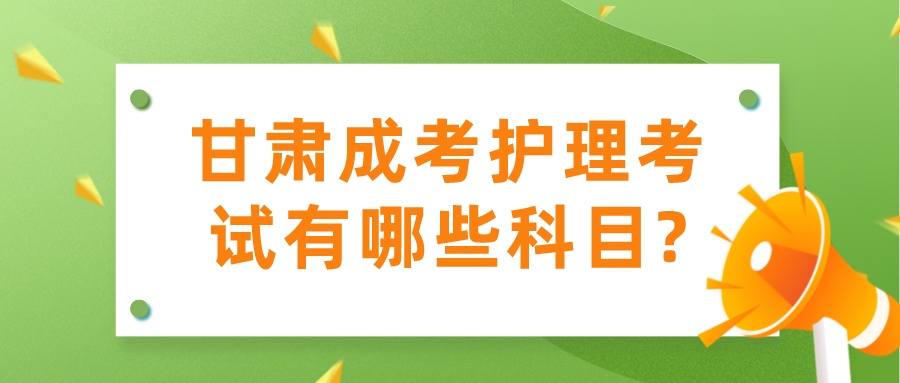 甘肃成考护理考试有哪些科目?